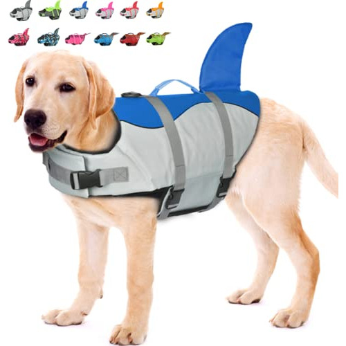 Chaleco Salvavidas Doglay Shark Mermaid Para Perros, Chaleco