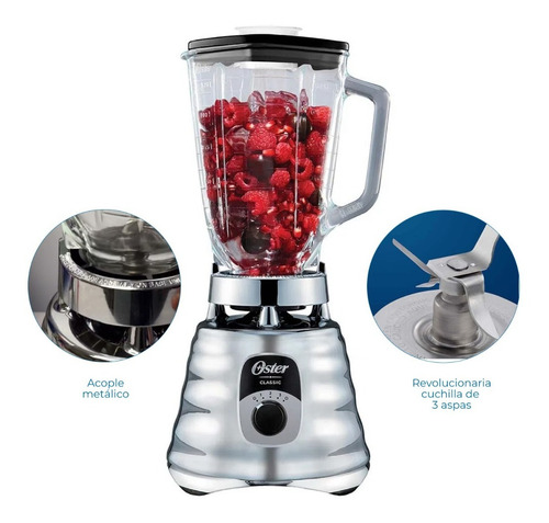 Licuadora Oster 3 Velocidades Silver Blst4655