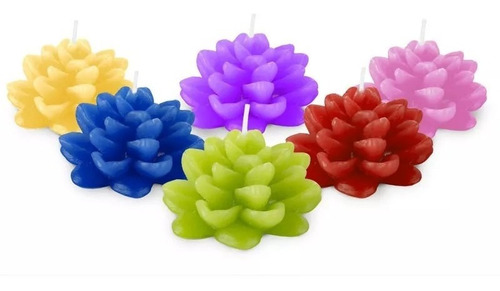 Vela Flor De Loto 4x7 Cm X1 Unidad