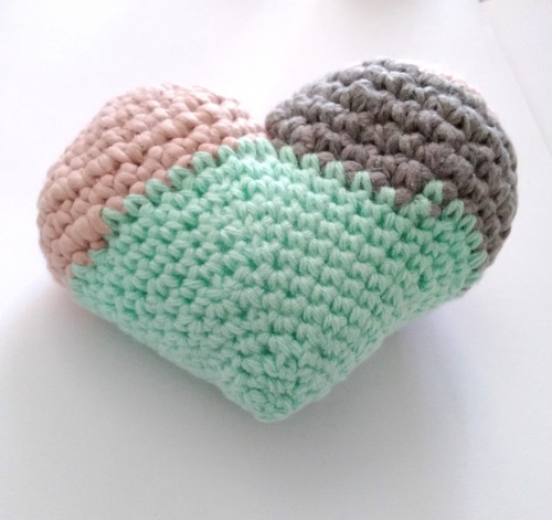 Peluche De Corazones Amigurumi, De Lana Tejidos A Crochet