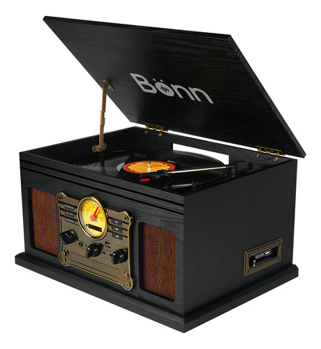 Tocadiscos Retro Bonn Color Negro