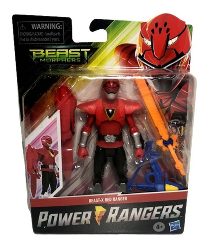 Boneco Colecionável Power Ranger Vermelho Acessórios Hasbro