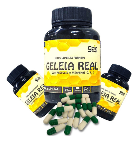 Imagem 4 de 8 de 3 Geleia Real Liofilizada E Propolis Fortalece A Imunidade
