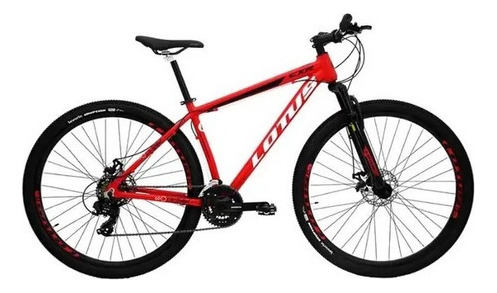 Llanta de bicicleta 29 Lotus Shimano Ver/BRA, 21 V, freno de disco Mecan, color rojo, marco, tamaño 17,5
