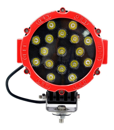 Faro Proyector 51 W Redondo 17 Led Agro Vehículo 4x4