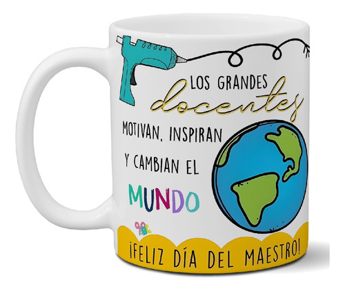 Taza De Cerámica Docente Día Del Maestro Diseño Exclusivo