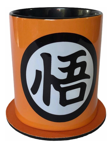 Padrísima Taza Emblema Gokú Dragon Ball Z Con Porta Taza