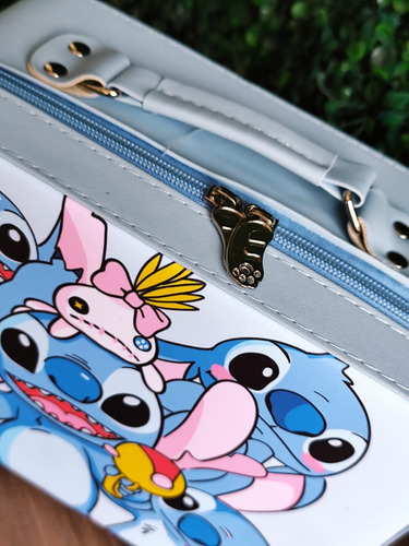 Neceser Estuche De Maquillaje Y Accesorios Stitch & Angel Azul Stitch