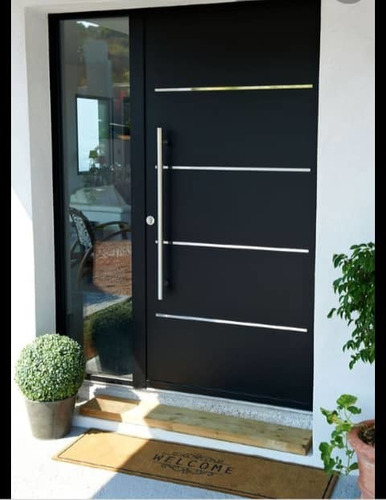 Puertas De Madera Masciza Con Marco Con Visor De Vidrio