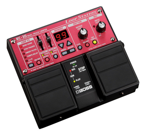 Pedal de efecto Boss RC Loop Station RC-30  rojo