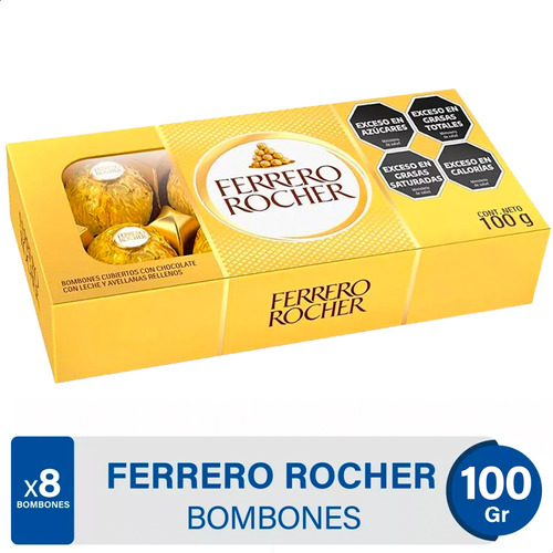 Ferrero Rocher Rosher Chocolate Golosina  Caja- 01mercado