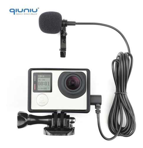 Case Armação Moldura Frame P/ Gopro Hero 3 3+ 4 + Microfone
