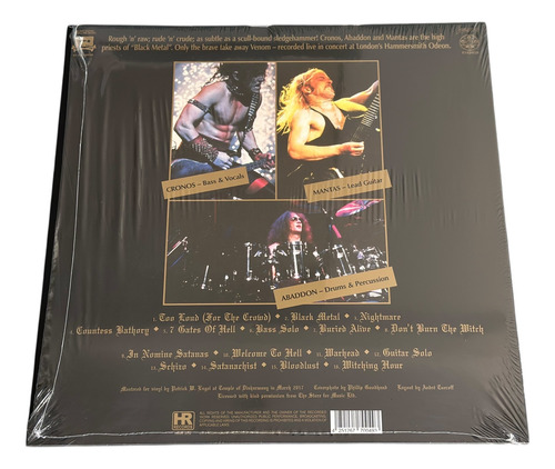 Venom - Live From The Hammersmith Odeon Theatre 1985 Lp Red Edição Limitada