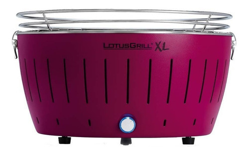 Parrilla móvil LotusGrill XL 257mm de alto y 435mm de diámetro ciruela púrpura