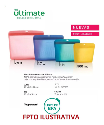 Tupper® The Ultimate Bolsa De Silicona 1,7l Tupperware®