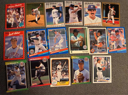 17 Tarjetas Detroit Tigers Mlb Upper Deck Donruss Fleer Topp