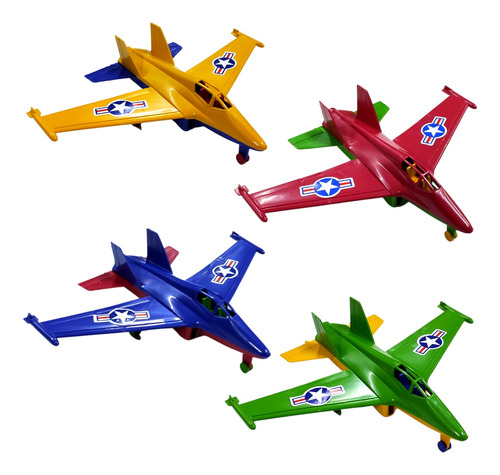 Kit Avião Brinquedo Caça De Guerra Jato Infantil Plástico Ap