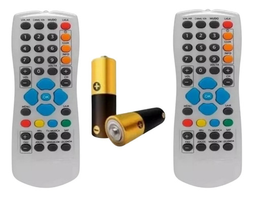 Atacado 2 Controles  Para Claro Tv Livre Pre Pago + Pilhas 