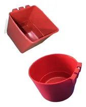 Comprar 50 Bebederos Para Gallos De 1 Litro + 50 Comederos Cuadrados