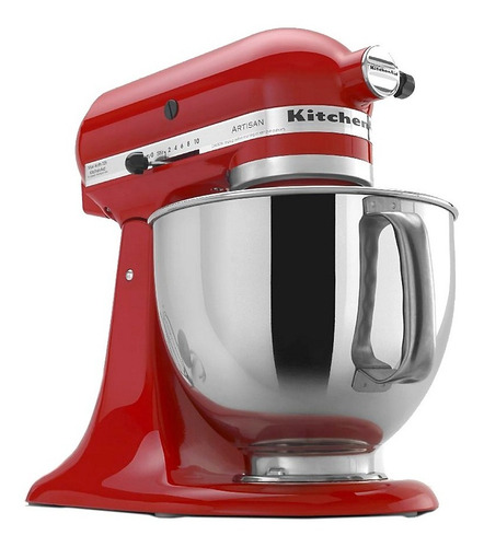 Imagen 5 de 8 de Batidora de pie KitchenAid Artisan KSM150PS empire red 50 Hz x 60 Hz 220 V - 240 V