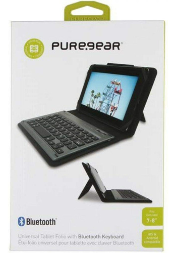 Puregear Folio Universal Para Tablet 7 8  Teclado Bluetooth