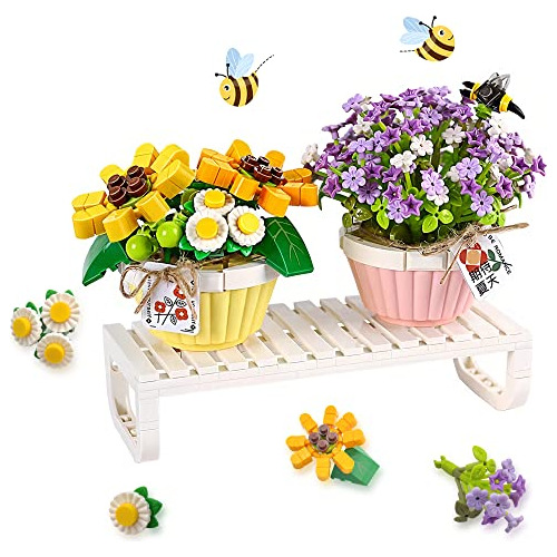 Qiuxqiu Flowers Bouquet Building Blocks Juego Para Adultos,