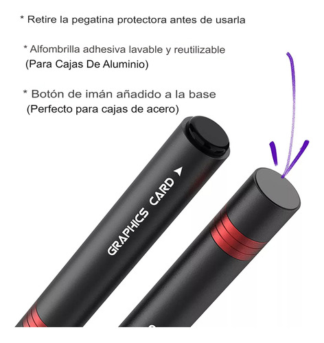 Soporte De Tarjeta Grafica Gpu Para Pc Gamer Negro/rojo 7.8cm-12,5cm