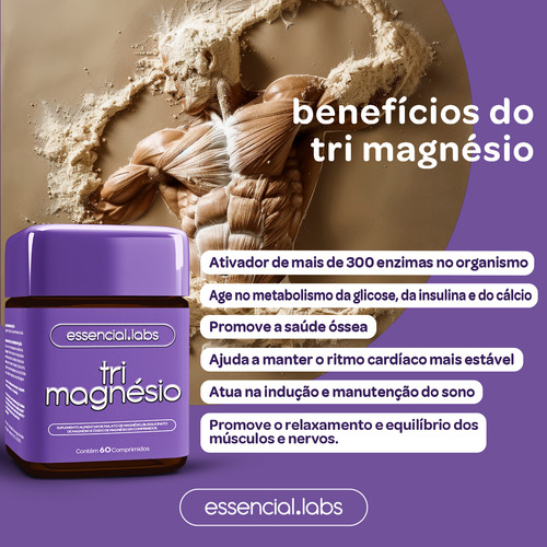 KIT JOINT FIX com GLUCOSAMINA, CONDROITINA e MSM - 120 Cápsulas + TRI MAGNÉSIO contendo MAGNÉSIO DIMALATO, MAGNÉSIO BISGLICINATO e ÓXIDO DE MAGNÉSIO - 60 Comprimidos