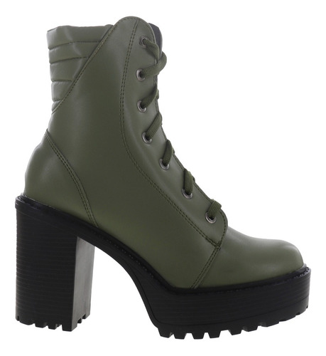 Imagen 2 de 4 de Botines De Tacón Estilo Combate Suela Chunky Erez