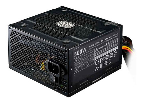Fuente De Poder Cooler Master Elite 500w V3 80+ Plus Color Negro