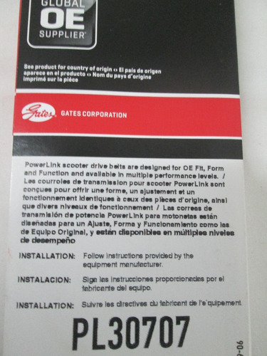 Correa Gates Powerlink Premium 743 20 30 Scooters Epdm