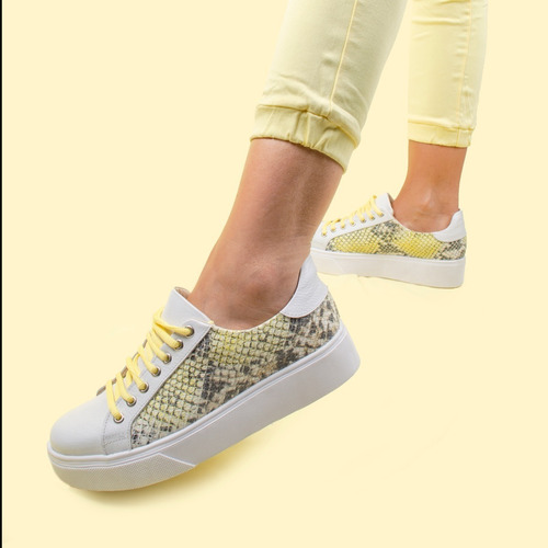 Imagen 7 de 8 de Zapatillas Cuero Con Plataforma Estampadas Mumis - Ferraro