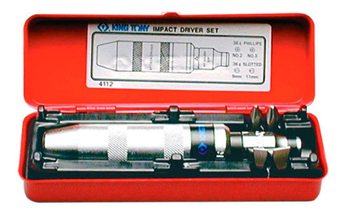 Chave Impacto Manual Encaixe 1/2 Com 4 Bits King Tony 4112fr