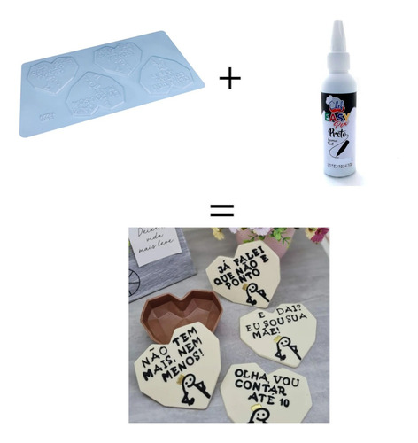 Imagem 1 de 4 de Kit Forma Meme Bento Flork + Caneta Preta Dia Das Mães Promo