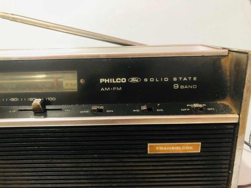 Radio Transglobe Philco Ford Solid State 9 Band Funcionando