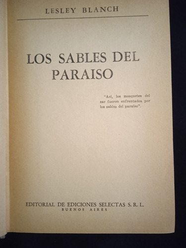 Los Sables Del Paraiso - Lesley Blanch (Usado)
