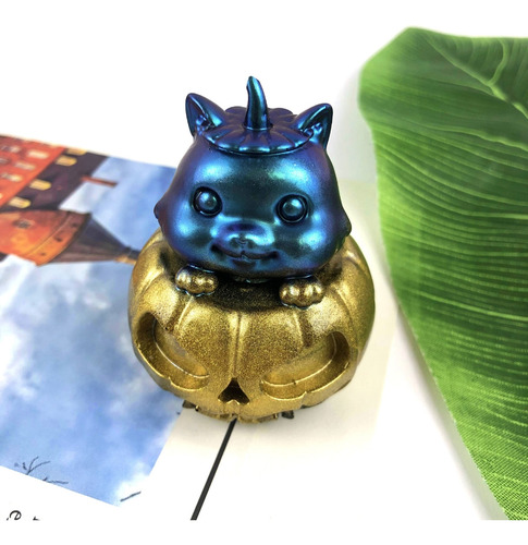 Molde De Silicona Con Forma De Calabaza Y Gato Para Hacer Ve