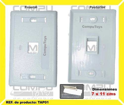 Tapa Para Faceplate De Un Keystone Ref: Tap01 Computoys Sas