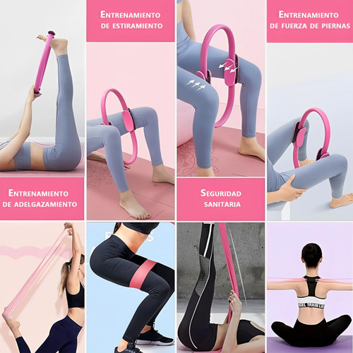 Pilates Kit 5 En 1, Kit Pilates Casa, Con Aro De Pilates,
