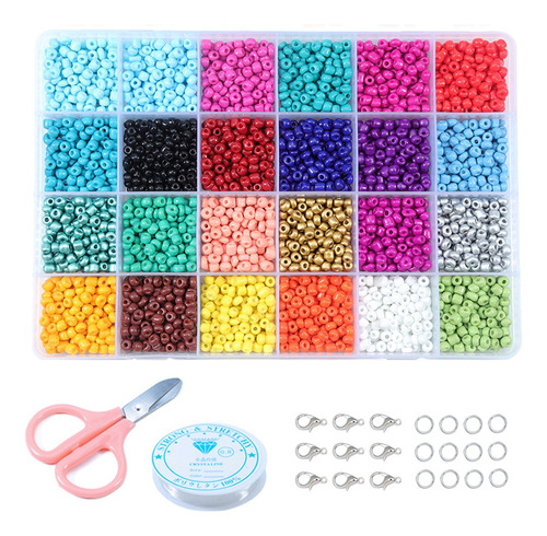14523 Piezas De Abalorios Redondos De Vidrio, Kit Surtido De