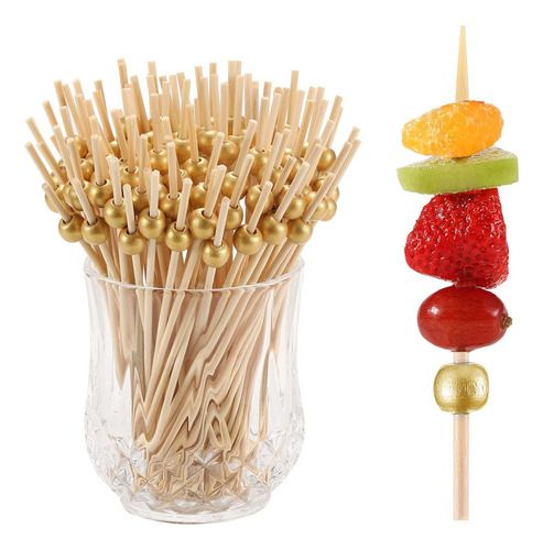 Palillos De Cóctel De Bambú Para Aperitivos Y Bebidas, 200 U