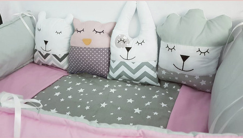 Set De Chichonera + Acolchado Animalitos Light Funcional