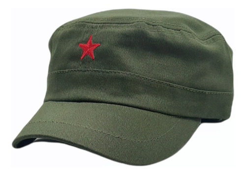 Gorra Che Militar Estrella Bordada Algodón Visera Corta Gaba