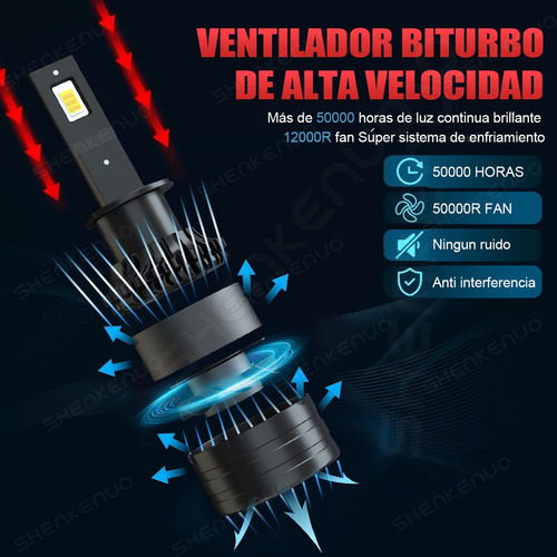 Cd H1 Kit De Focos Led Para Dodge Ram 700 16-19 Luz Alta Y