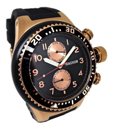 Relógio Magnum Masculino - MA34003D - Preto com Pulseira de