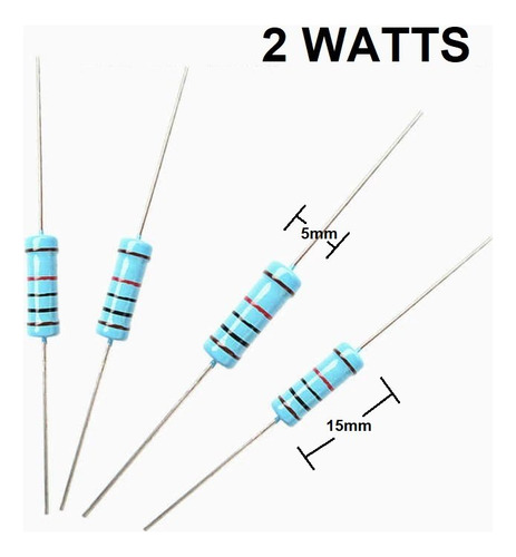 5x Pack Resistencia 2 Watts (10000 Ohm 10k)