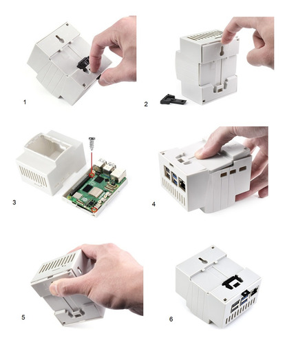 Caja Para Raspberry Pi 5 Con Riel Din