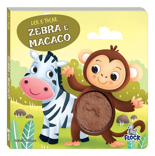 Livro Ler E Tocar: Zebra E Macaco, De Mammoth World. Editorial Blu Editora, Tapa Livro Cartonado En Português, 2023