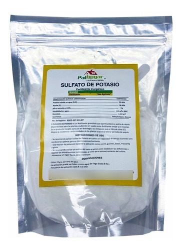 Sulfato De Potasio 1 Kg Hidroponia