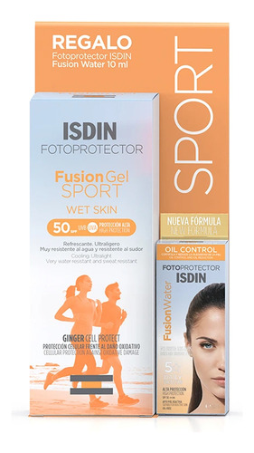 Kit Isdin Pack Fusion Gel Sport 100ml + Fusion Water